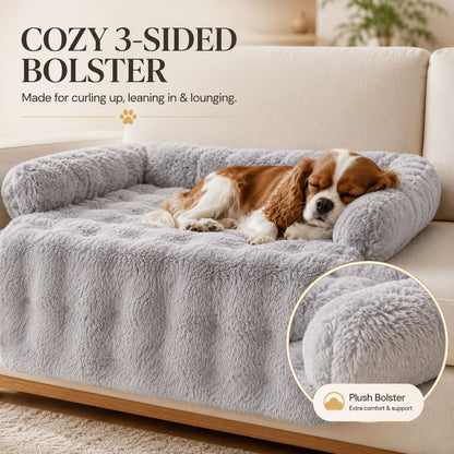 Non-slip pet sofa protector backing detail