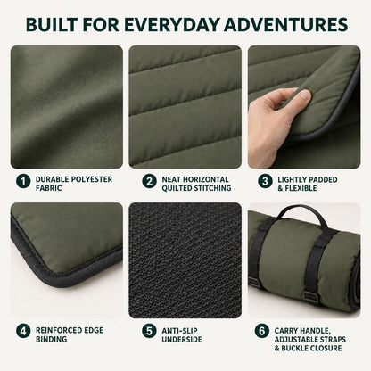 Portable dog travel mat details and features