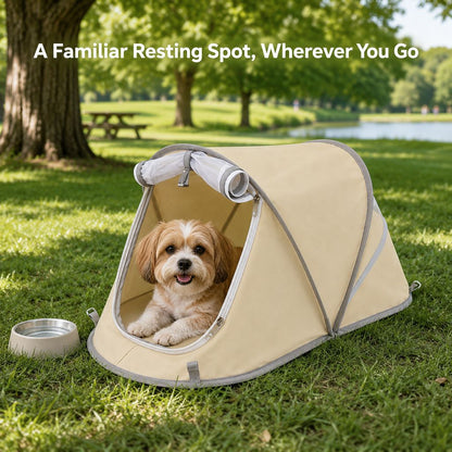 Portable foldable pet tent outdoor resting spot