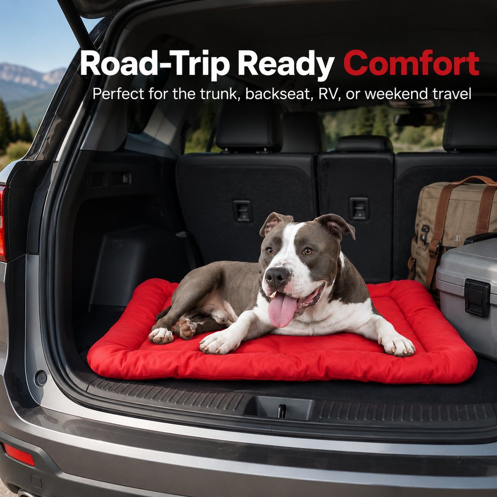 Paws in Awe Portable Outdoor Dog Bed for Camping &Car Travel - Roll-Up Mat for Clean, Comfortable Rest image 3