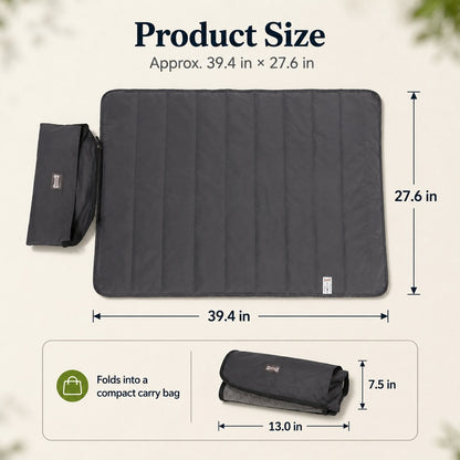 Paws in Awe Portable Outdoor Pet Mat with Carry Bag - Foldable Travel Dog Blanket for Parks, Camping & Road Trips image 8