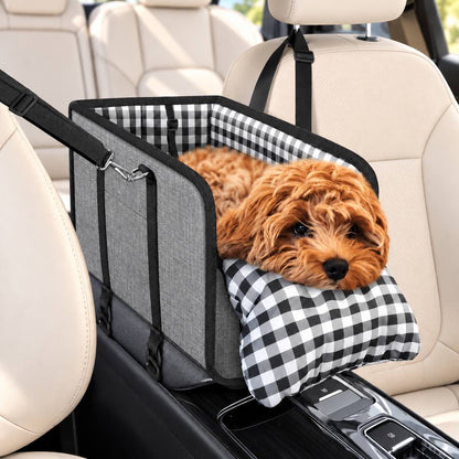 gray pet console car seat carrier for small dogs