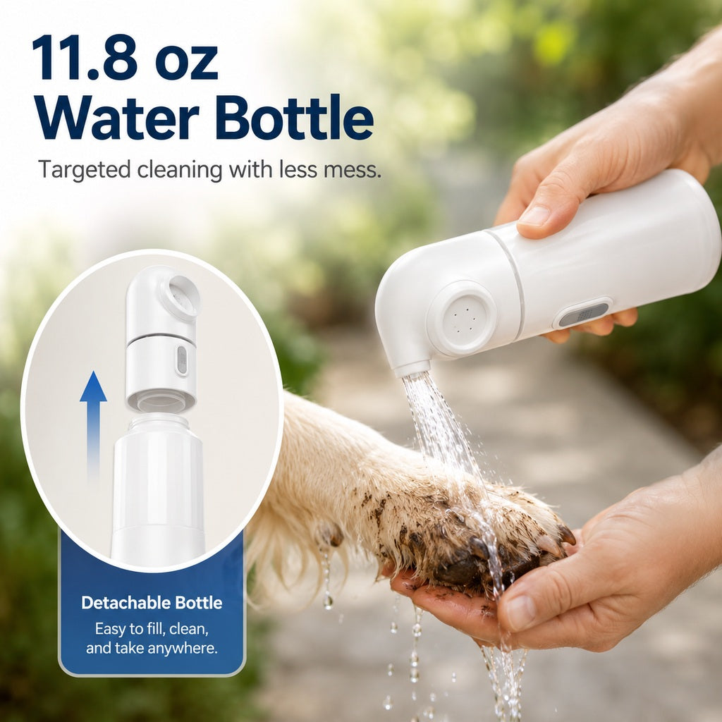 Paws in Awe Portable Pet Rinser for Muddy Paws After Walks - USB-C Rechargeable 2-Mode Dog & Cat Cleaning Sprayer image 7