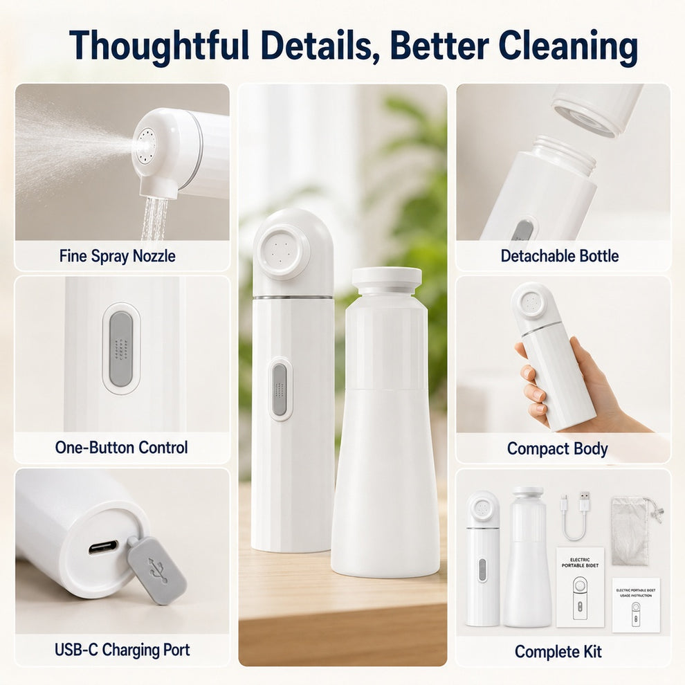Paws in Awe Portable Pet Rinser for Muddy Paws After Walks - USB-C Rechargeable 2-Mode Dog & Cat Cleaning Sprayer image 4