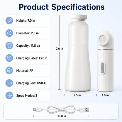 Paws in Awe Portable Pet Rinser for Muddy Paws After Walks - USB-C Rechargeable 2-Mode Dog & Cat Cleaning Sprayer image 9
