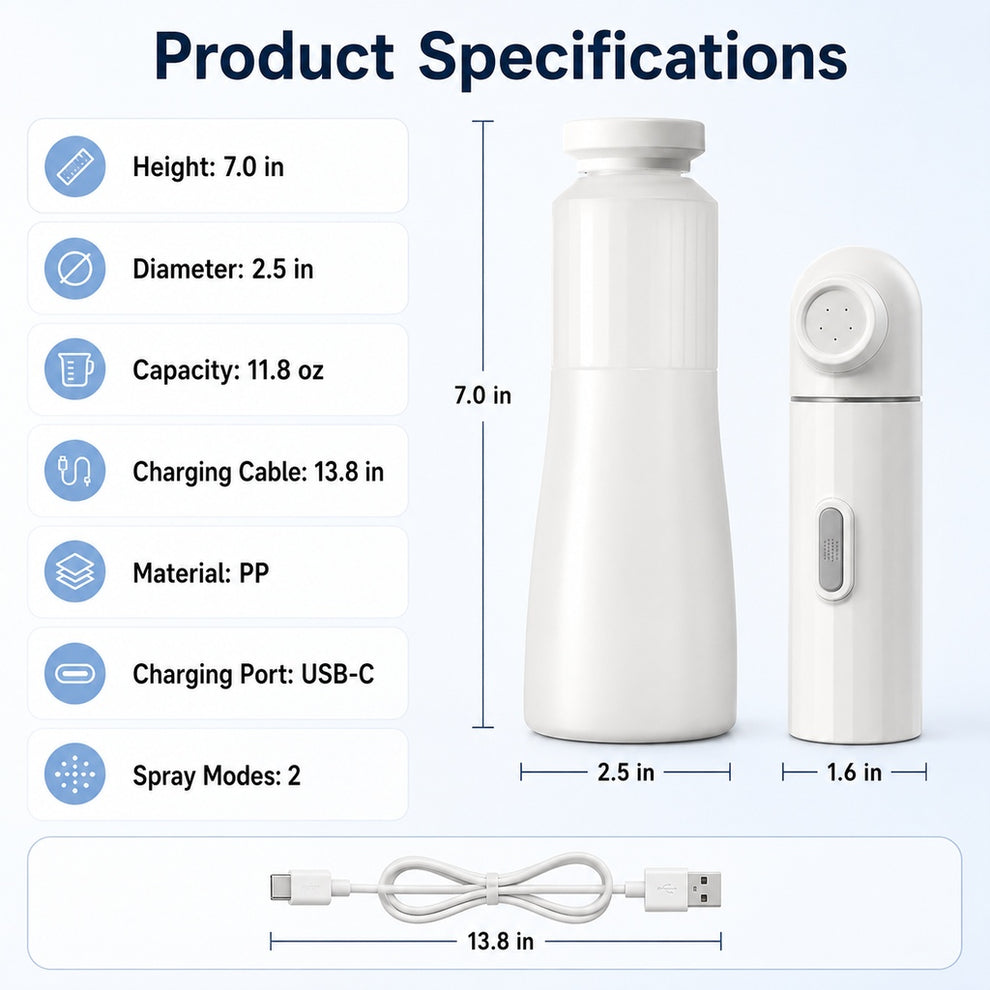 Paws in Awe Portable Pet Rinser for Muddy Paws After Walks - USB-C Rechargeable 2-Mode Dog & Cat Cleaning Sprayer image 9
