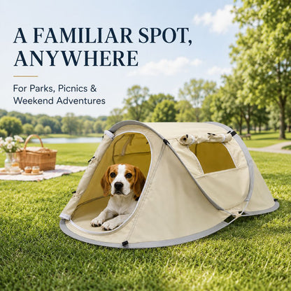 Portable pet tent familiar rest spot for parks and travel