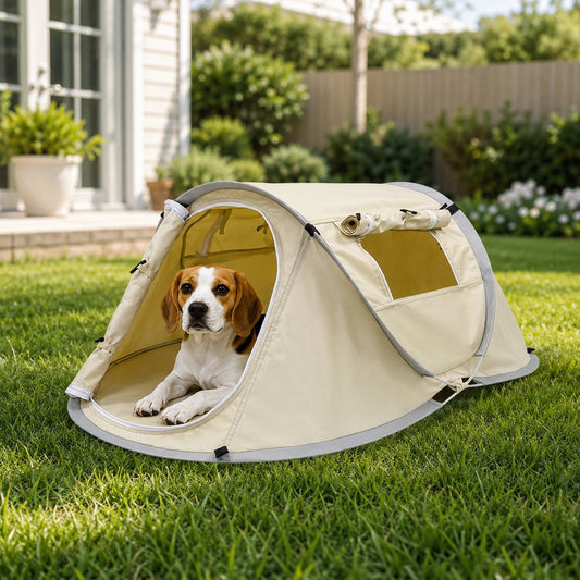 Portable pop-up pet tent for cats and small dogs main image