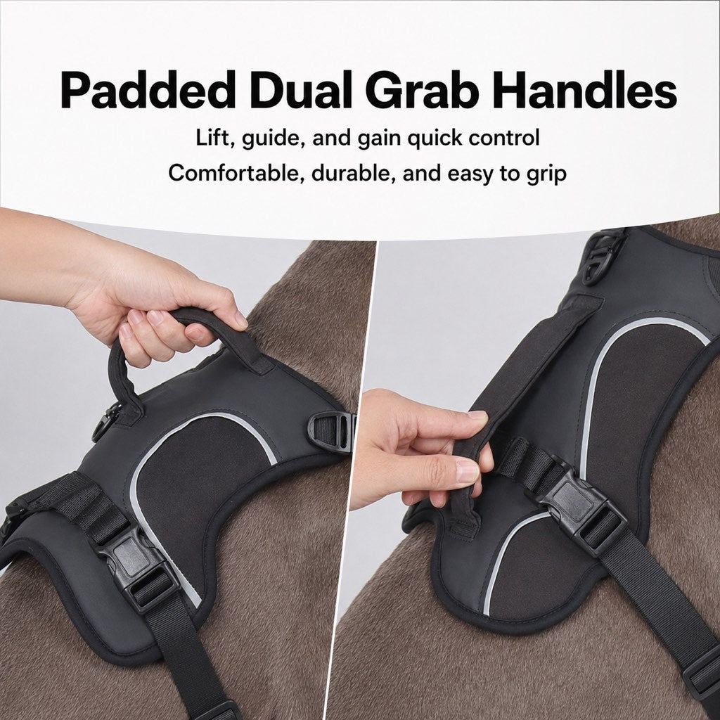 Paws in Awe AirTag-Compatible Escape-Resistant Dog Harness for Outdoor Walks - Secure Control for Dogs That Pull image 8