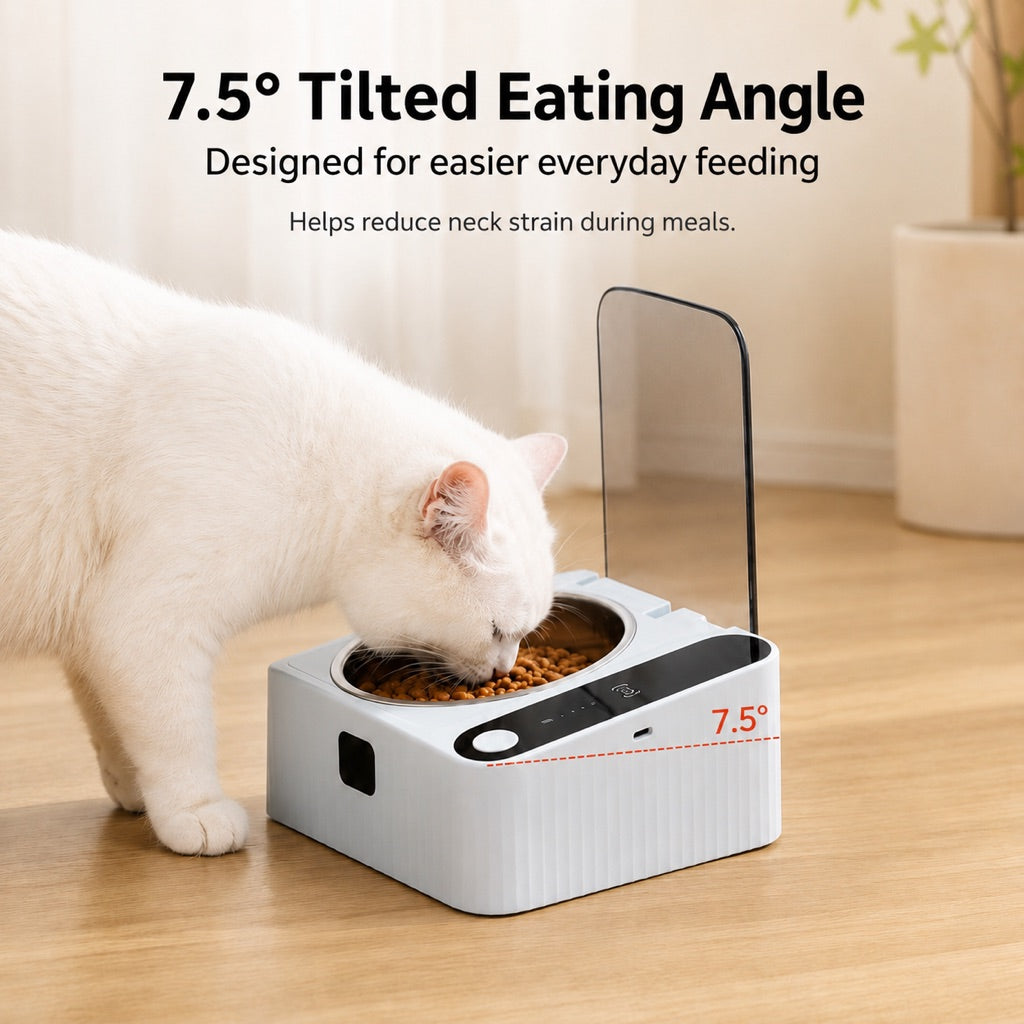 Paws in Awe Smart Motion Sensor Covered Cat Bowl for Cleaner Indoor Feeding - Auto Open Lid Helps Keep Food Covered from Dust, Hair & Flies image 5