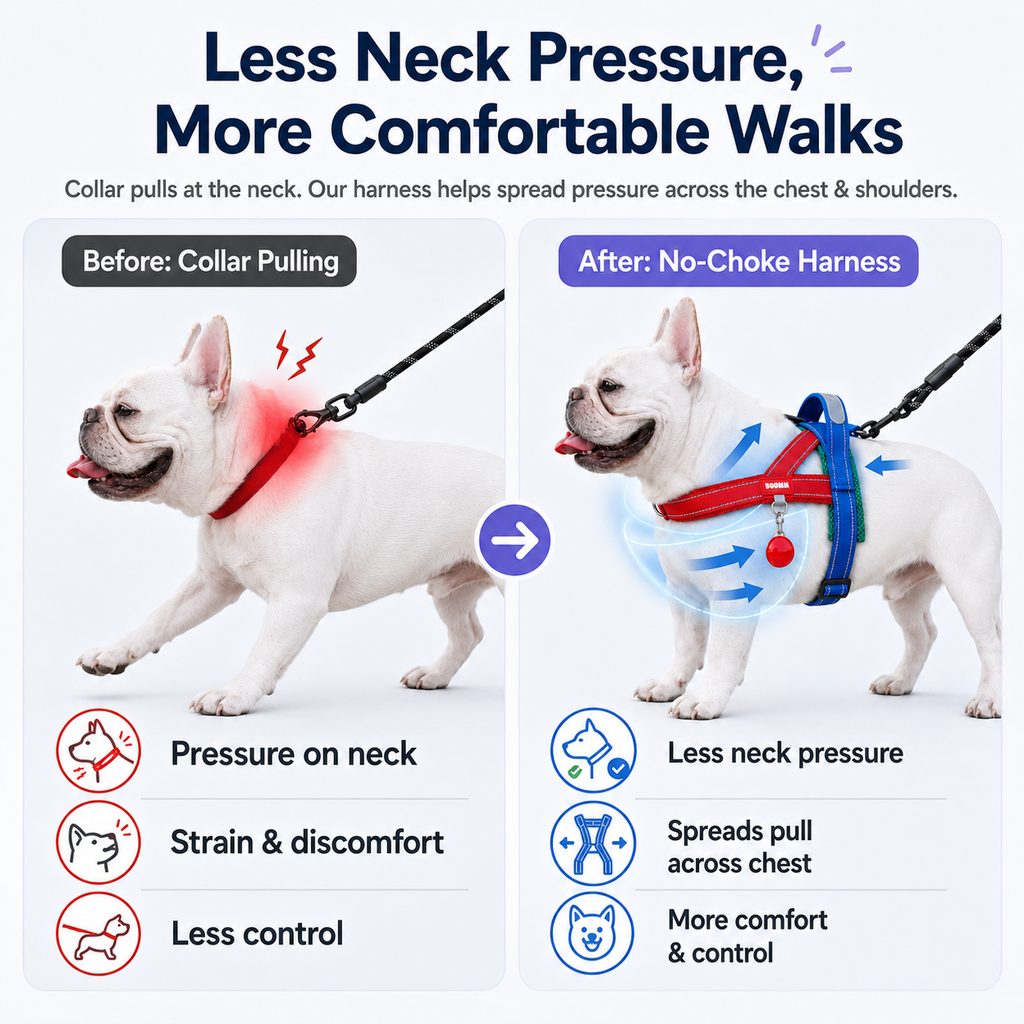 French Bulldog harness and leash set updated gallery image