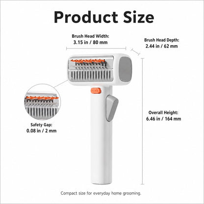 Protective cover pet grooming brush for safe storage