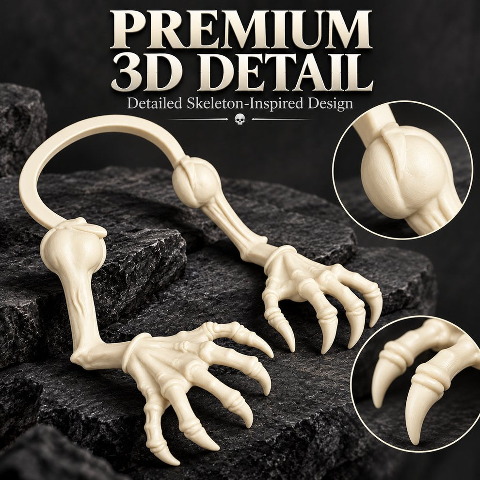 3D printed skeleton claw arms costume details