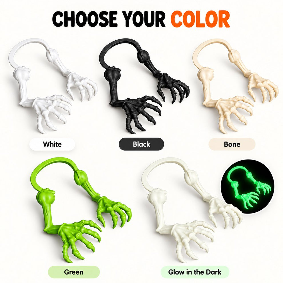 white black bone green and glow skeleton claw colors