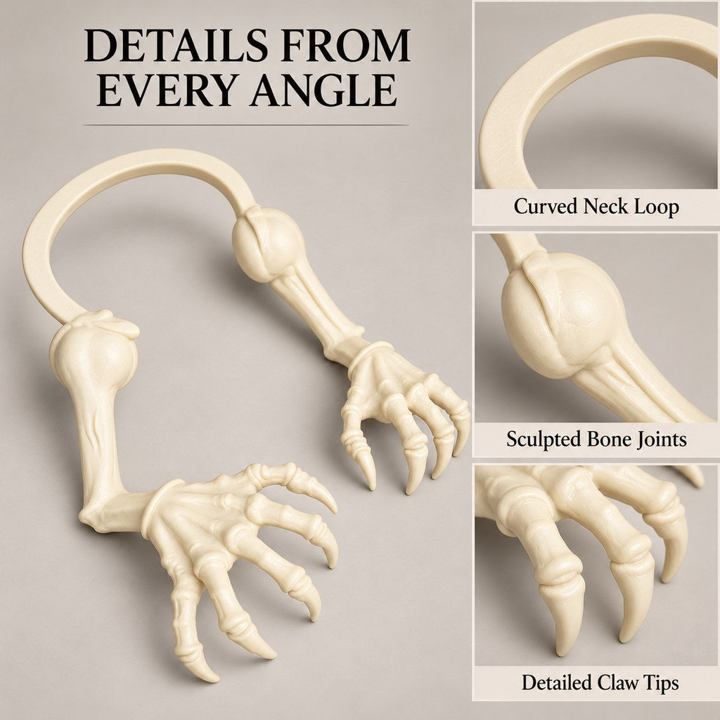 bone color skeleton claw pet costume detail views