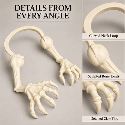 bone color skeleton claw pet costume detail views