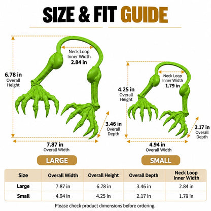 skeleton claw arms pet costume size and fit guide
