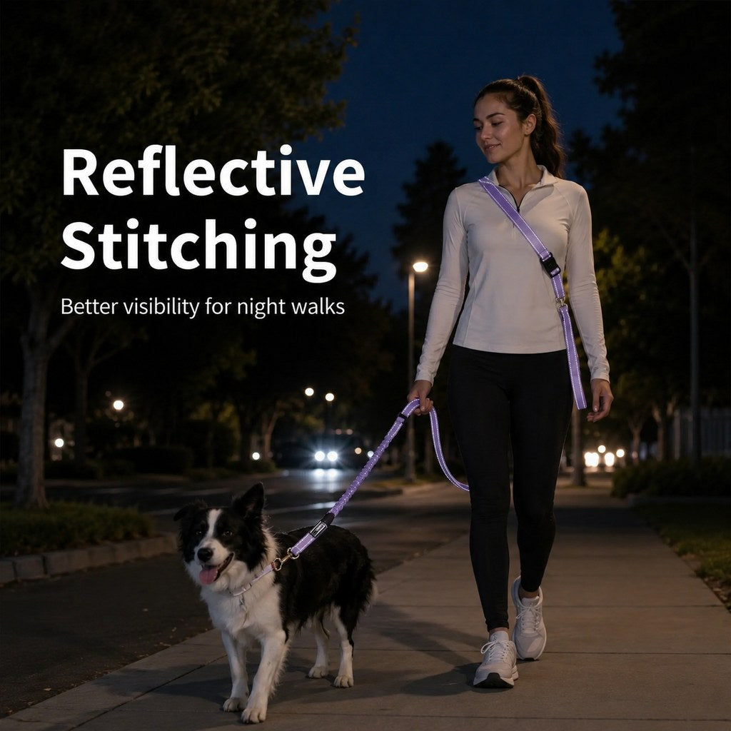Paws in Awe Hands-Free Shock-Absorbing Dog Leash for Running, Walking & Car Travel - Bungee Leash Helps Reduce Pulling image 4