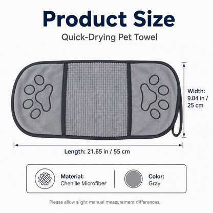 Paws in Awe Quick-Drying Pet Towel for Bath Time & Rainy Walks - Soft Chenille Mitt for Wet Fur & Muddy Paws image 10