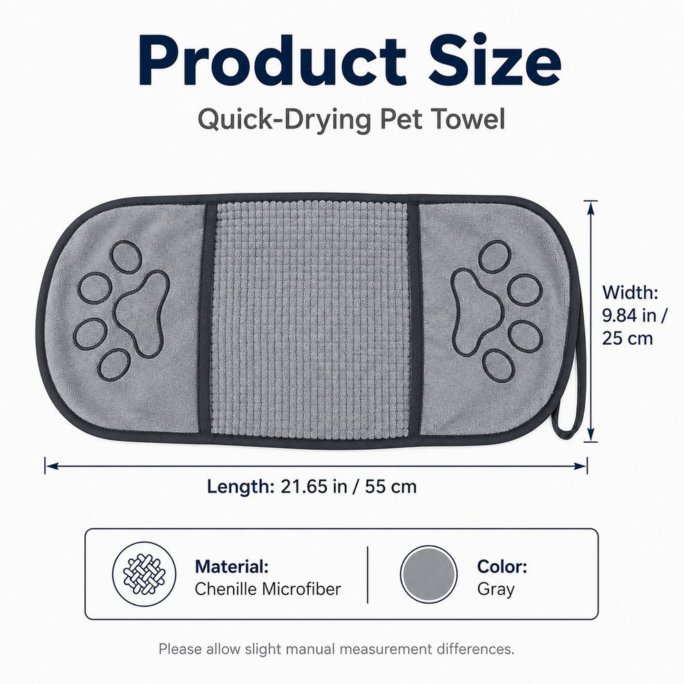 Paws in Awe Quick-Drying Pet Towel for Bath Time & Rainy Walks - Soft Chenille Mitt for Wet Fur & Muddy Paws image 10