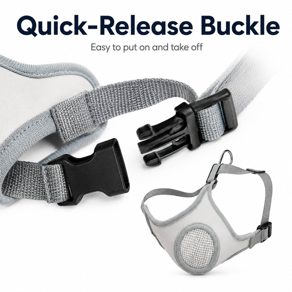 Paws in Awe Breathable Dog Muzzle for Walks, Grooming & Vet Visits - Soft Adjustable Mesh Muzzle to Help Reduce Biting, Chewing & Barking image 8