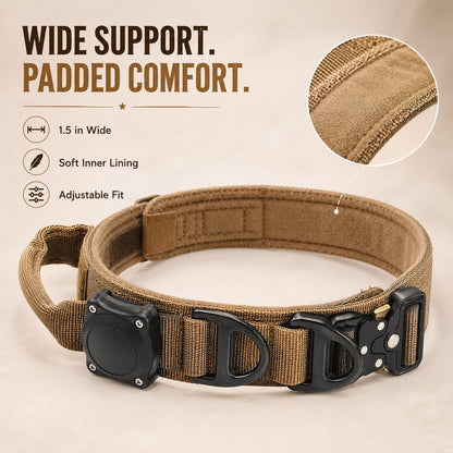 Quick-release metal buckle tactical dog collar