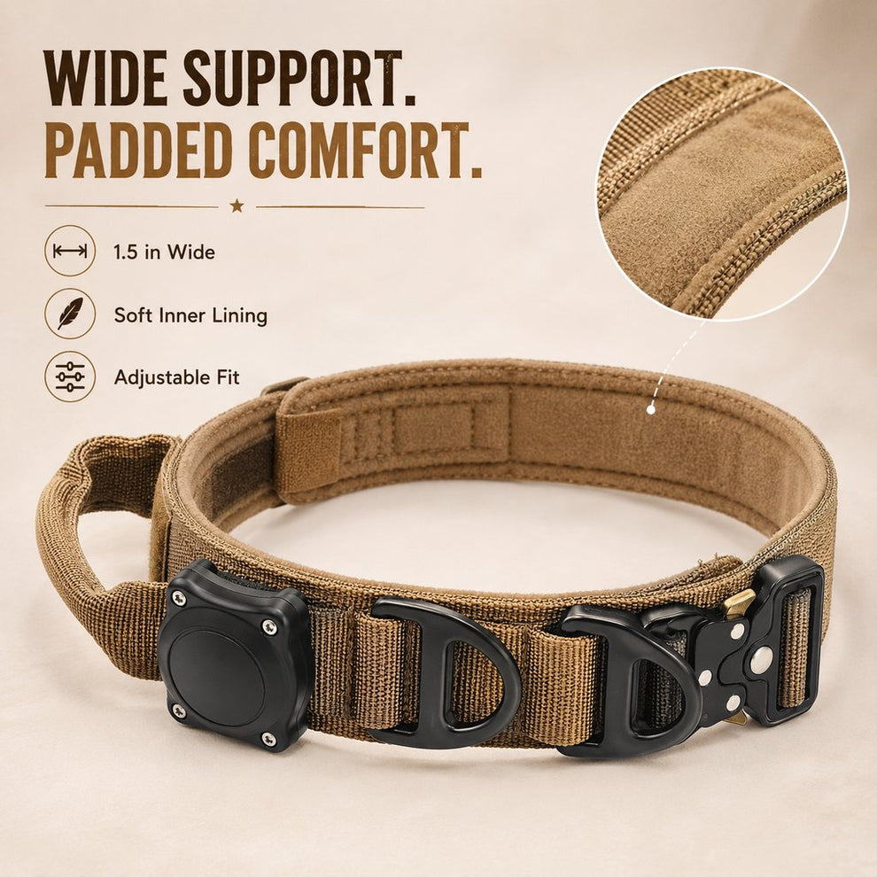 Quick-release metal buckle tactical dog collar