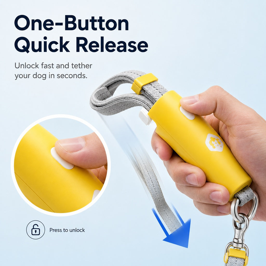 Paws in Awe Quick-Tether Dog Leash for Cafes, Patios & Parks - Keep Your Dog Close Hands-Free image 9