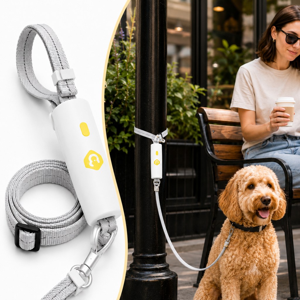Paws in Awe Quick-Tether Dog Leash for Cafes, Patios & Parks - Keep Your Dog Close Hands-Free image 10