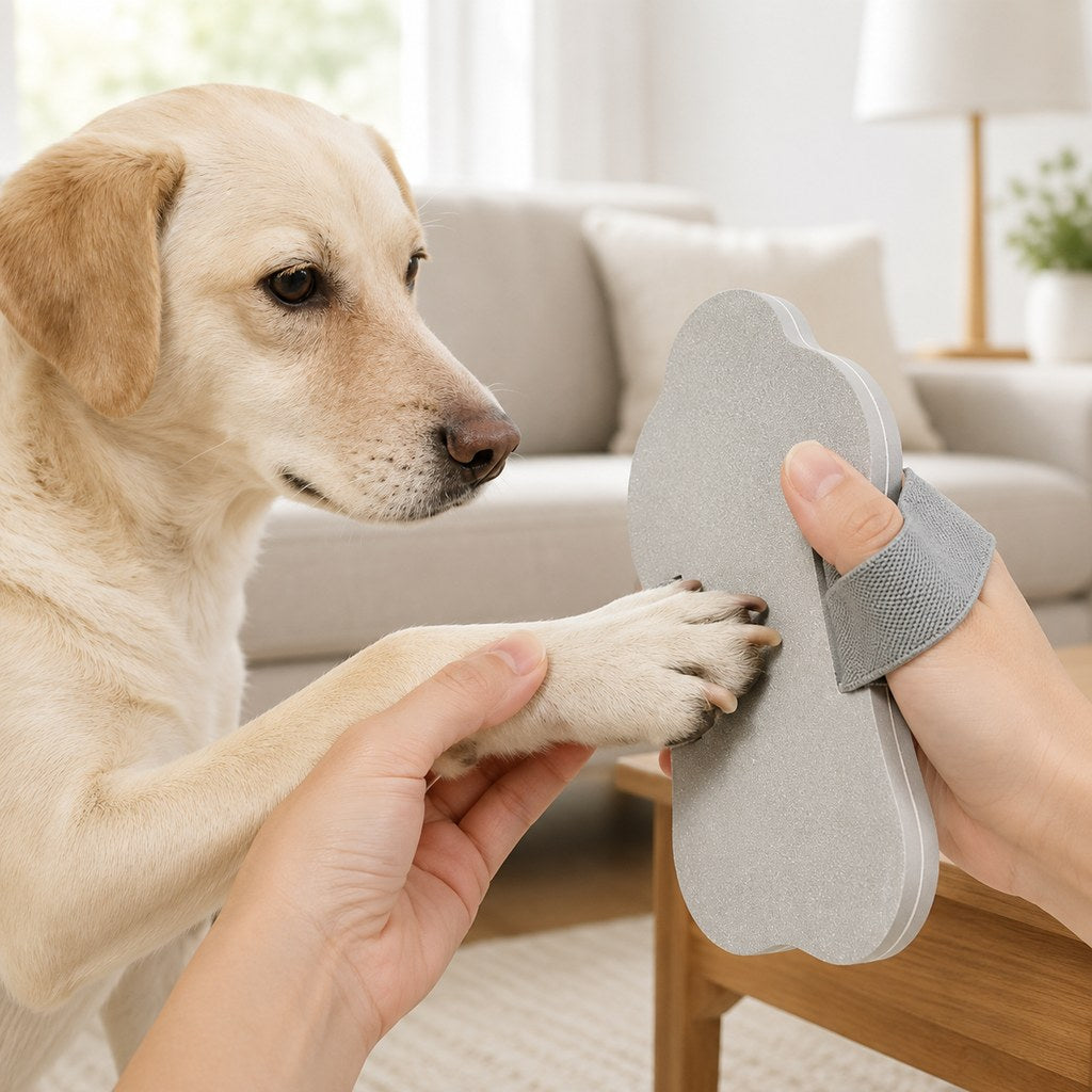 Quiet handheld pet nail file board for dogs and cats