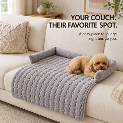 Corduroy pet sofa protector bed for dogs and cats