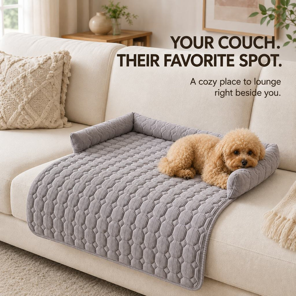 Corduroy pet sofa protector bed for dogs and cats