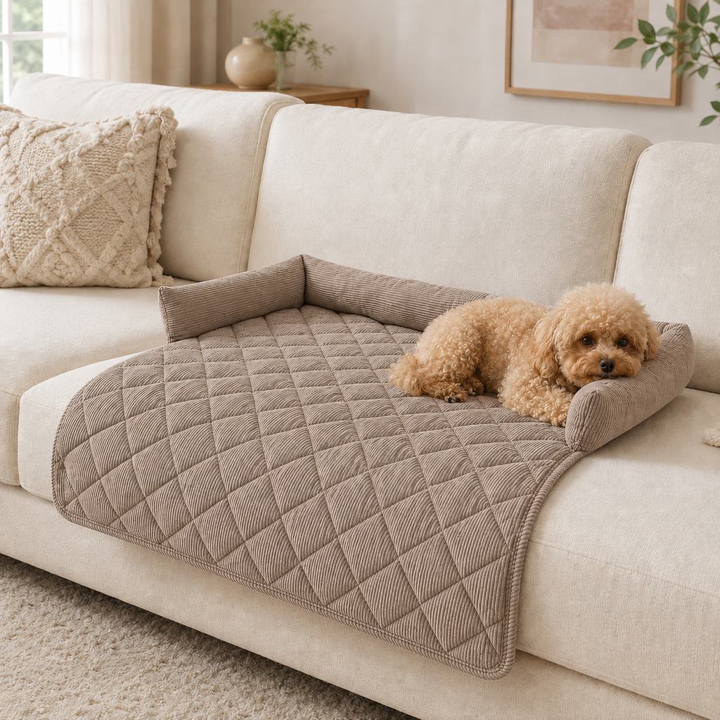 Cozy pet lounging bed for sofa and floor
