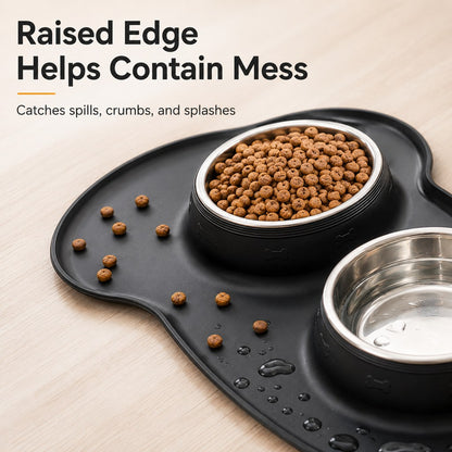 Paws in Awe Spill-Proof Dual Pet Bowl for Cats & Dogs - Mess-Free Food & Water Station for Cleaner Floors image 8