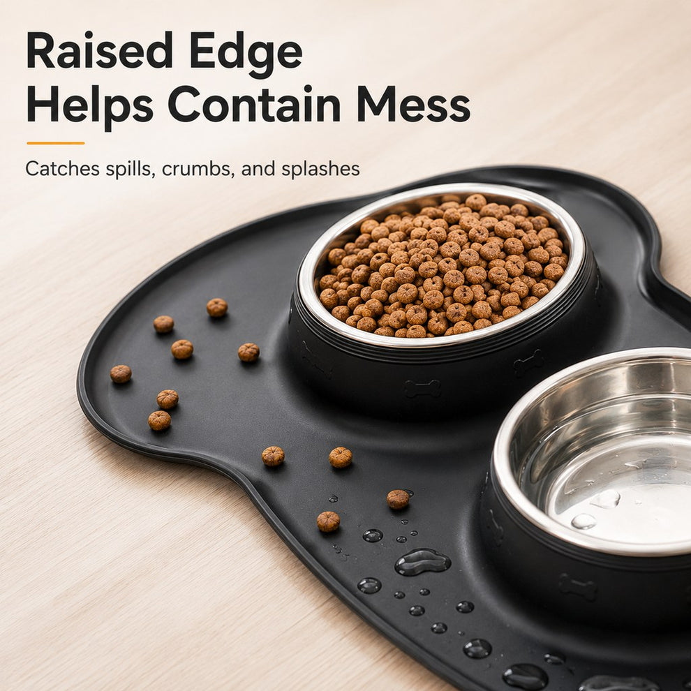 Paws in Awe Spill-Proof Dual Pet Bowl for Cats & Dogs - Mess-Free Food & Water Station for Cleaner Floors image 8