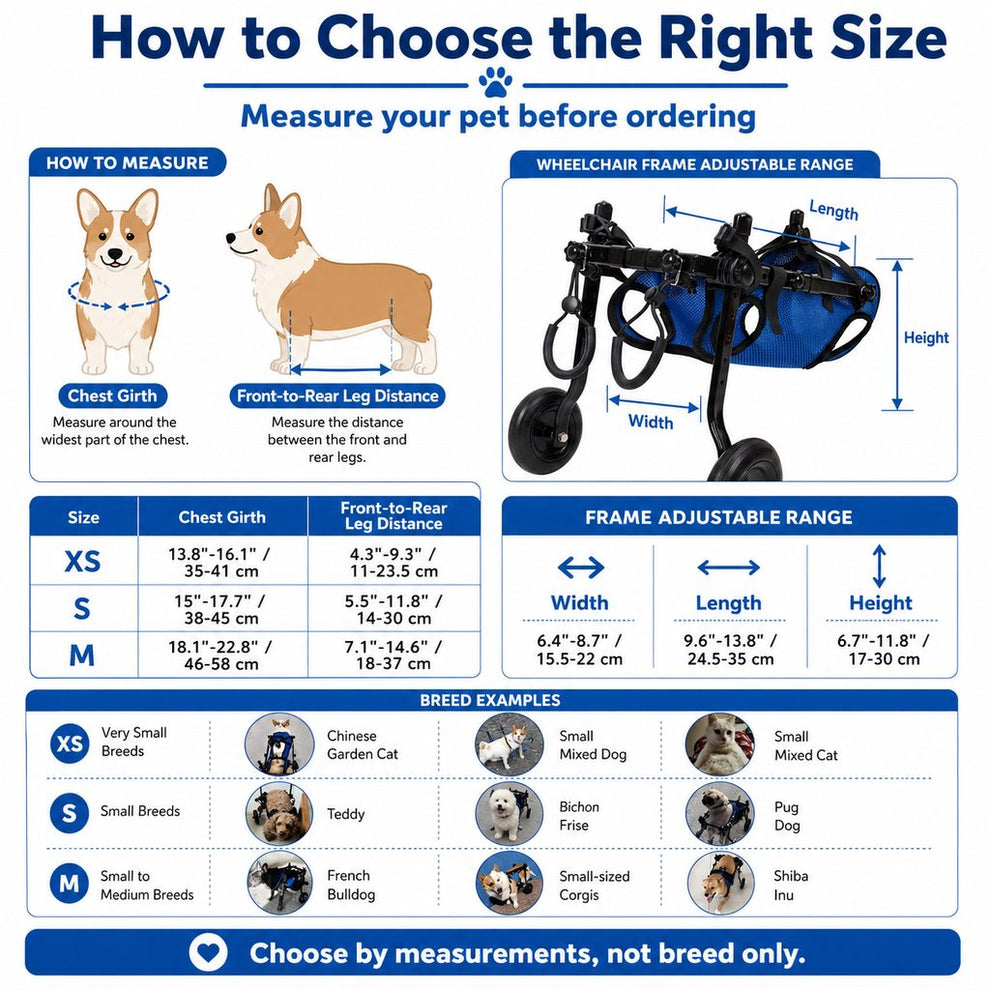 Paws in Awe Adjustable Rear Leg Dog Wheelchair for Daily Walks - Mobility Support Cart for Small Dogs with Weak Back Legs image 10