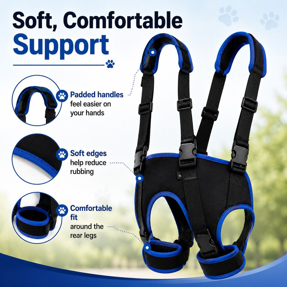 Paws in Awe Rear Leg Support Sling for Dogs - Lift Assist Harness for Senior Dogs on Stairs, Cars & Daily Walks image 6