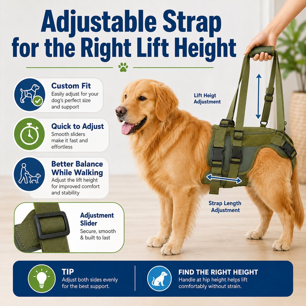 Paws in Awe Rear Support Dog Lift Harness for Stairs, Walks & Recovery - Padded Assist Harness for Senior, Injured & Weak-Hind-Leg Dogs image 6