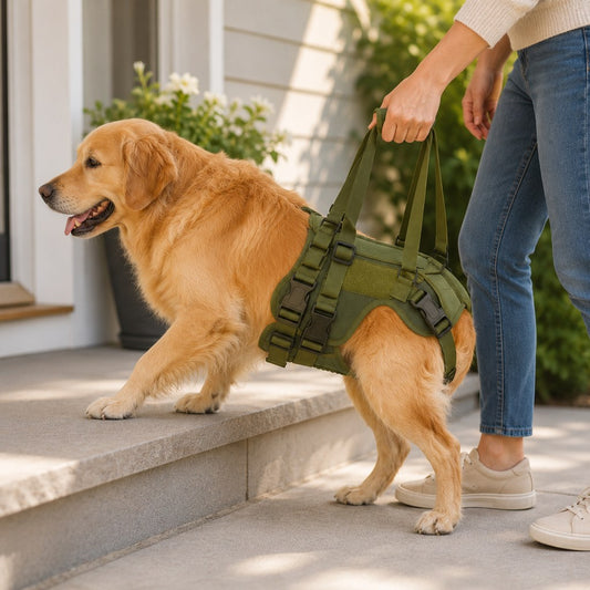 Paws in Awe Rear Support Dog Lift Harness for Stairs, Walks & Recovery - Padded Assist Harness for Senior, Injured & Weak-Hind-Leg Dogs image 1