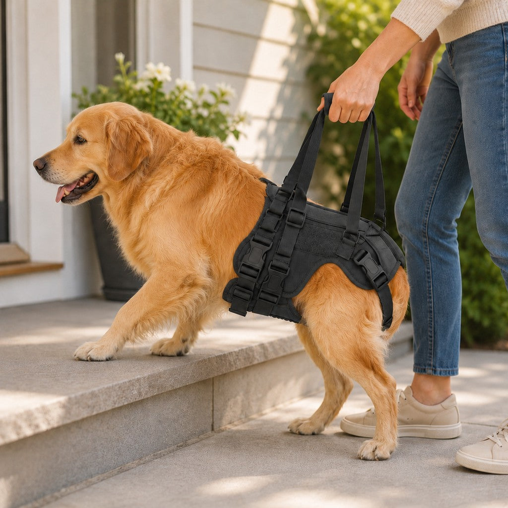 Paws in Awe Rear Support Dog Lift Harness for Stairs, Walks & Recovery - Padded Assist Harness for Senior, Injured & Weak-Hind-Leg Dogs image 12