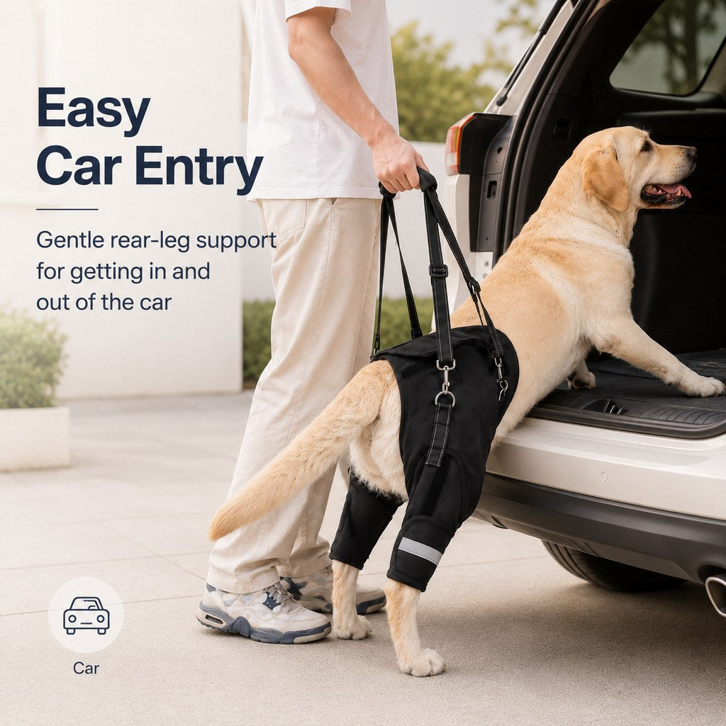 Paws in Awe Rear Support Dog Lift Harness for Senior & Injured Dogs - Hind Leg Mobility Aid for Stairs, Car Entry & Recovery Walks image 2