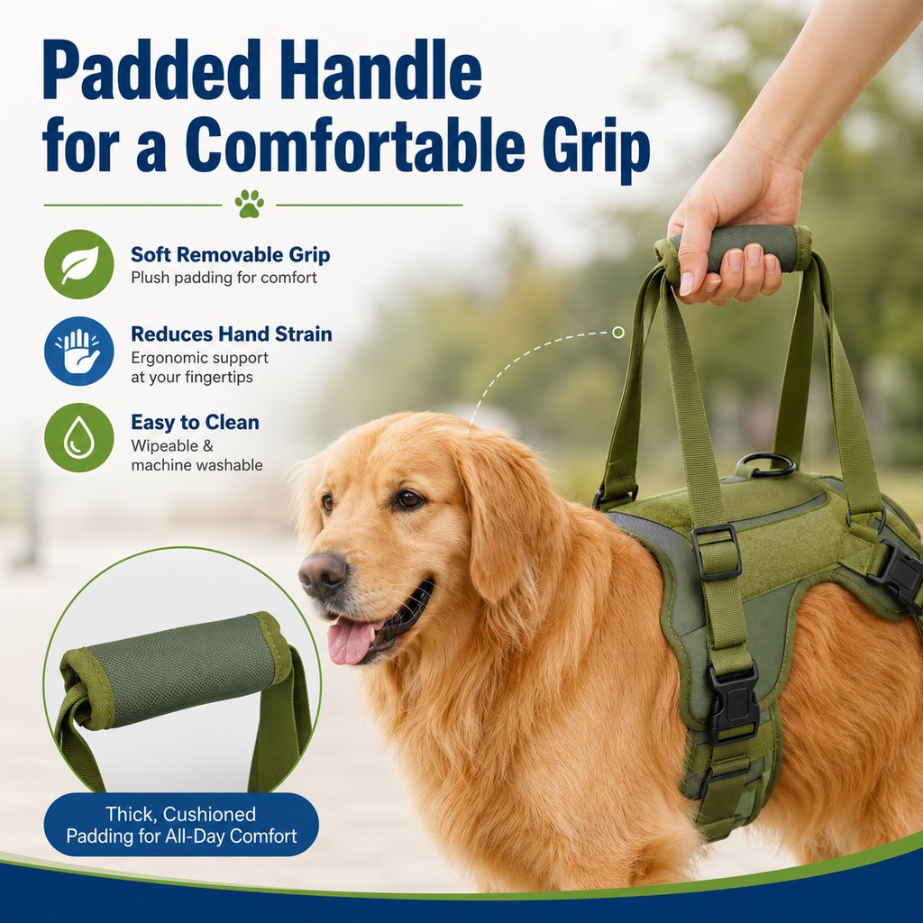 Paws in Awe Rear Support Dog Lift Harness for Stairs, Walks & Recovery - Padded Assist Harness for Senior, Injured & Weak-Hind-Leg Dogs image 4