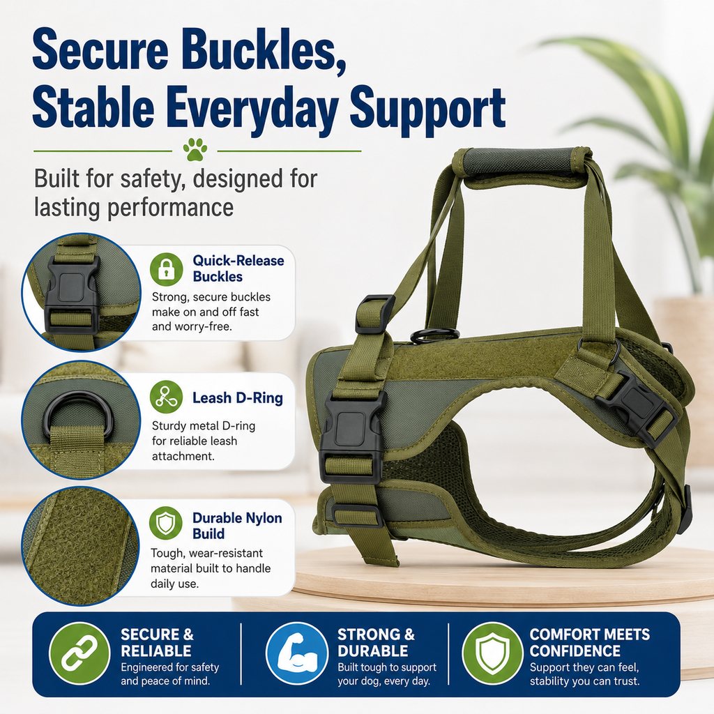 Paws in Awe Rear Support Dog Lift Harness for Stairs, Walks & Recovery - Padded Assist Harness for Senior, Injured & Weak-Hind-Leg Dogs image 8