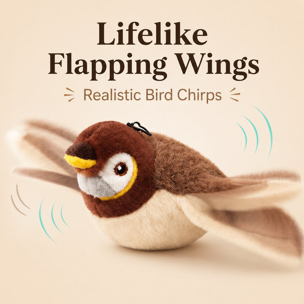 Paws in Awe Rechargeable Interactive Cat Toy - Flapping Bird, Plush Animal & Motion Activated Toys for Indoor Cats image 6