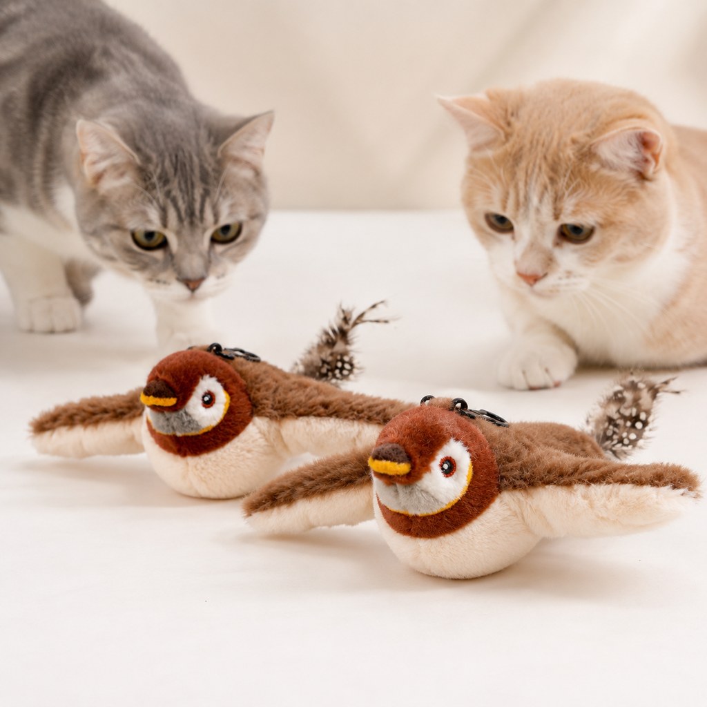Paws in Awe Rechargeable Interactive Cat Toy - Flapping Bird, Plush Animal & Motion Activated Toys for Indoor Cats image 21