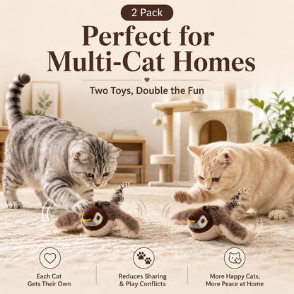 Paws in Awe Rechargeable Interactive Cat Toy - Flapping Bird, Plush Animal & Motion Activated Toys for Indoor Cats image 4