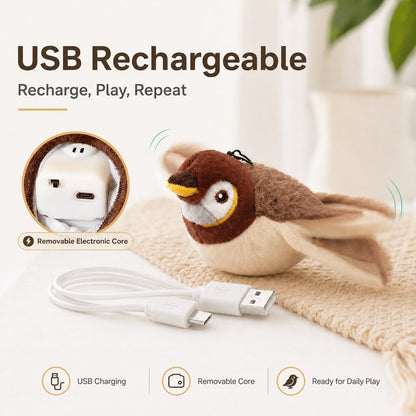 Paws in Awe Rechargeable Interactive Cat Toy - Flapping Bird, Plush Animal & Motion Activated Toys for Indoor Cats image 7