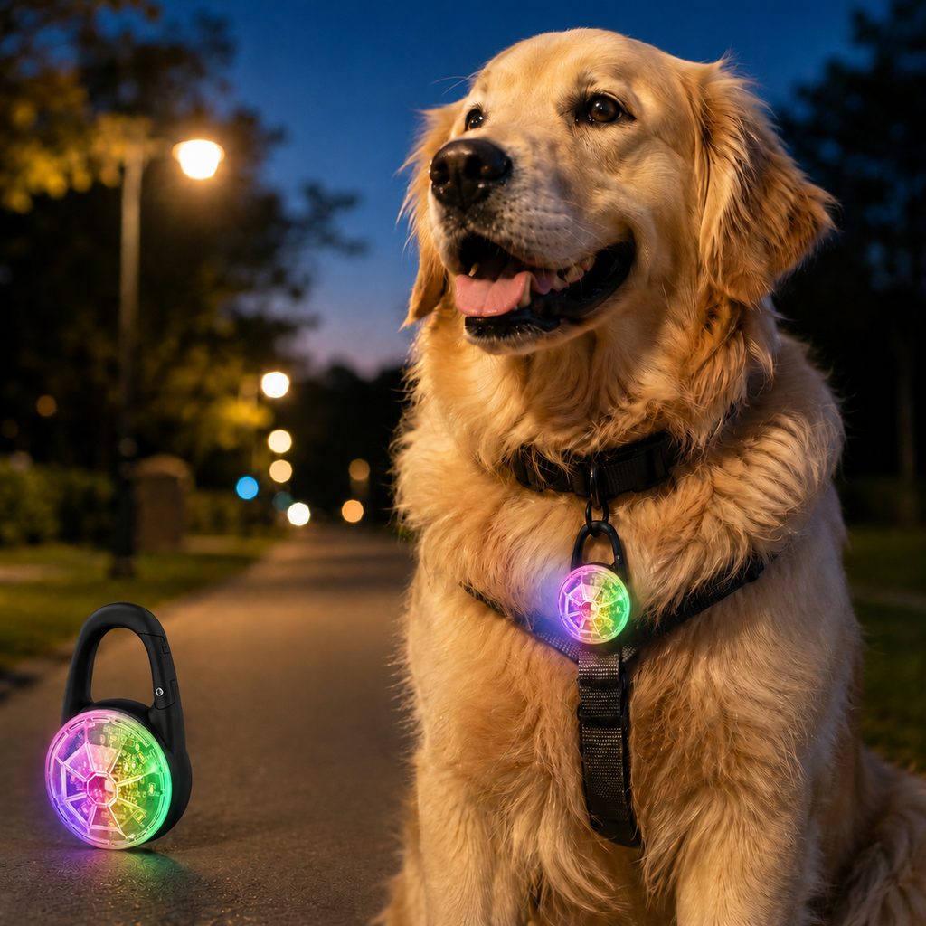 Paws in Awe Rechargeable Clip-On LED Dog Safety Light for Night Walks - Keeps Pets Visible During Evening Walks, Jogging & Outdoor Adventures image 15