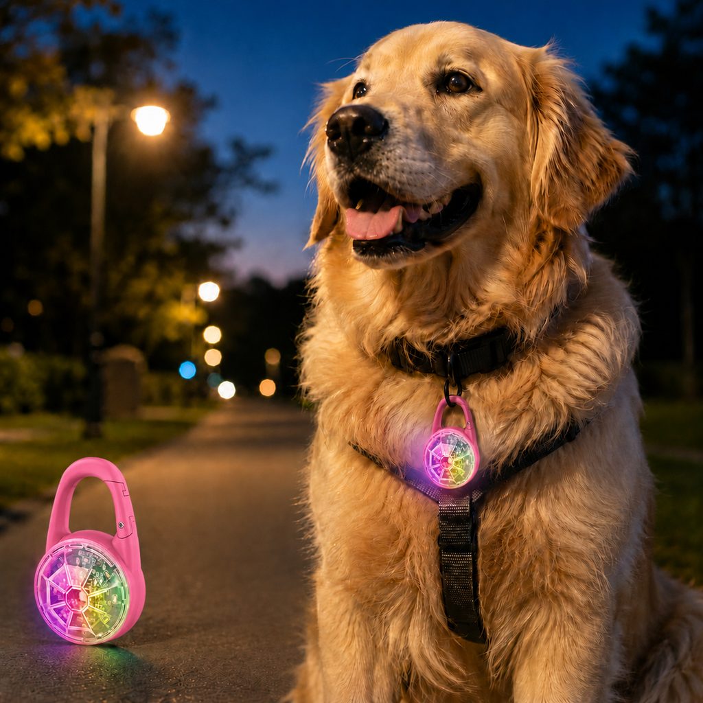 Paws in Awe Rechargeable Clip-On LED Dog Safety Light for Night Walks - Keeps Pets Visible During Evening Walks, Jogging & Outdoor Adventures image 12