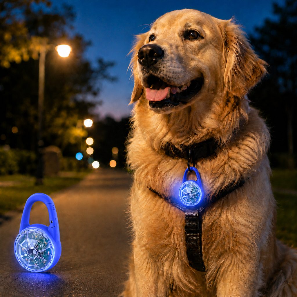 Paws in Awe Rechargeable Clip-On LED Dog Safety Light for Night Walks - Keeps Pets Visible During Evening Walks, Jogging & Outdoor Adventures image 11